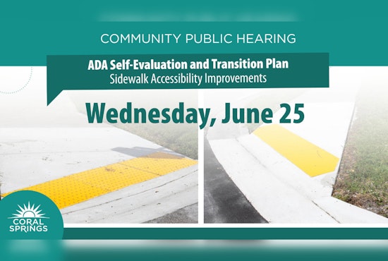 Coral Springs Invites Public Input on ADA Accessibility Improvements at Upcoming Meeting