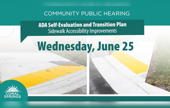 Coral Springs Invites Public Input on ADA Accessibility Improvements at Upcoming Meeting