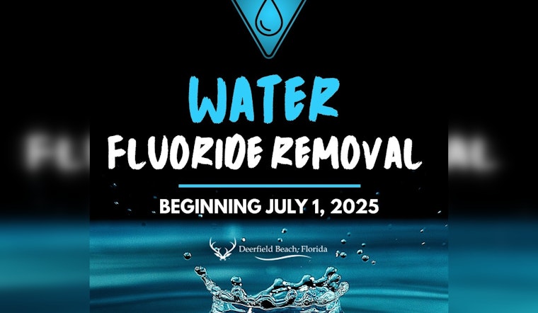 Deerfield Beach to Halt Fluoridation of Public Water Supply in Compliance with New Florida Law