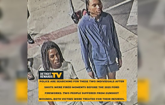 $1,000 Reward Offered for Tips on Downtown Detroit Shooting Before Ford Fireworks Event