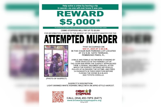 $5,000 Reward for Critical Information on Pembroke Pines Mall Shooting Suspect