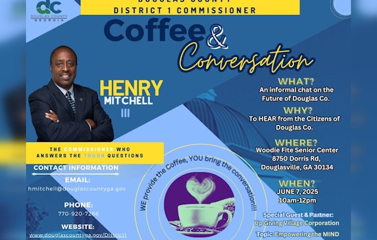 Douglasville's District 1 Commissioner Invites Locals to 'Coffee & Conversation' Event at Woodie Fite Senior Center