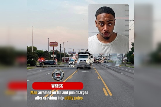 Driver Charged With DUI and Gun Possession After Crash Causes Power Outage in Murfreesboro