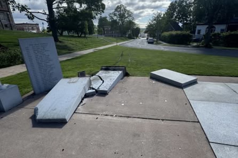 Driver Suspected of OUI and Property Destruction After Crashing into JFK Memorial in Holyoke