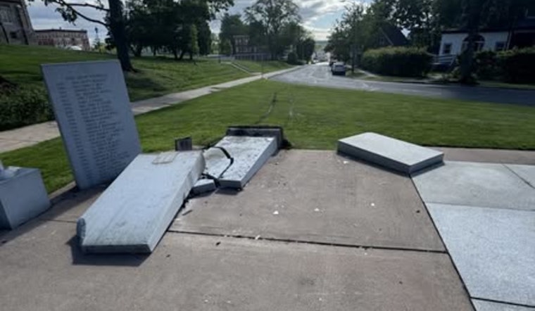 Driver Suspected of OUI and Property Destruction After Crashing into JFK Memorial in Holyoke