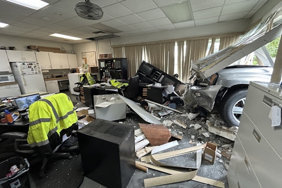 Eagle Lake Woman Uninjured After Accidentally Crashing into Public Works Building