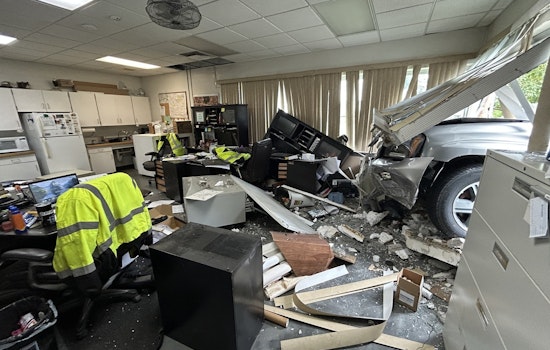 Eagle Lake Woman Uninjured After Accidentally Crashing into Public Works Building