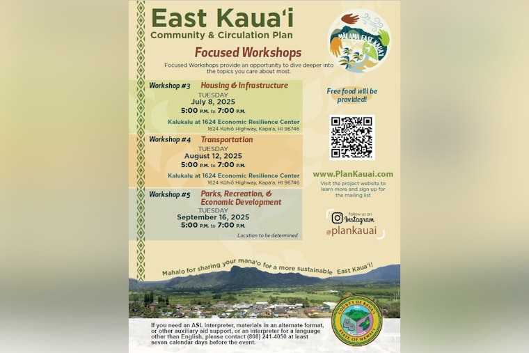 East Kaua‘i Residents Invited to Shape Community's Future Through Planning Workshops