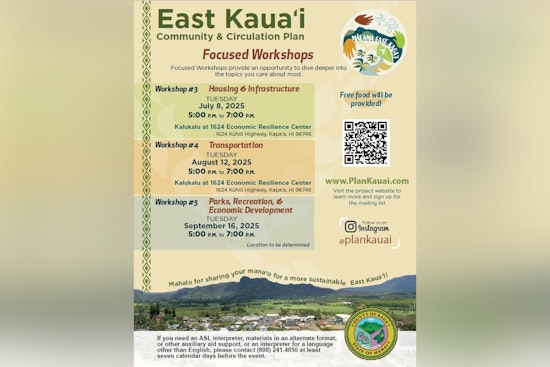 East Kaua‘i Residents Invited to Shape Community's Future Through Planning Workshops