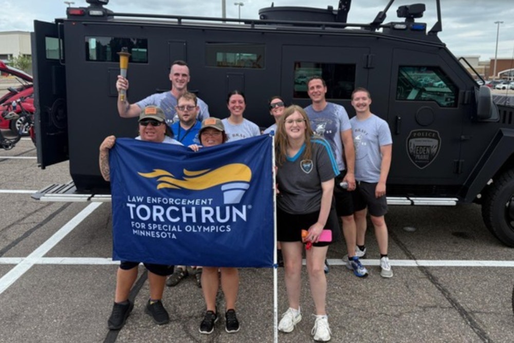 Eden Prairie Police Carry "Flame of Hope" to Support Special Olympics Athletes