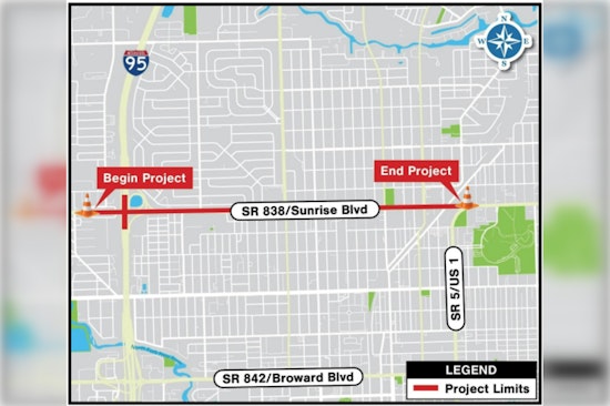 FDOT Announces $55.4 Million Upgrade for Sunrise Boulevard in Fort Lauderdale