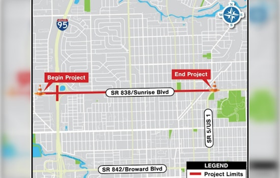 FDOT Announces $55.4 Million Upgrade for Sunrise Boulevard in Fort Lauderdale