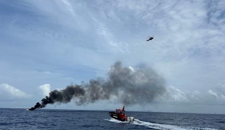 Five Rescued at Sea Near Key Biscayne After Boat Blaze, U.S. Coast Guard and Good Samaritan Respond