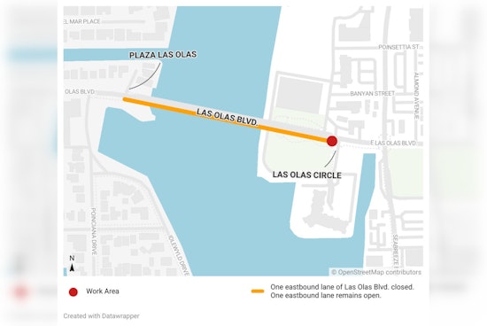 Fort Lauderdale's Las Olas Boulevard Lanes Reopen Following Swift Water Main Repair