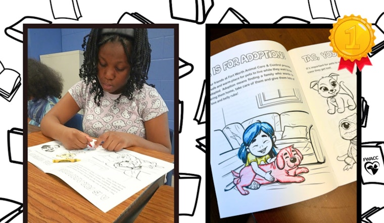 Fort Worth's Animal Care Initiative Wins State Award with Educational Coloring Book