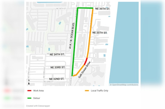 Galt Ocean Drive Reopens After Overnight Maintenance in Fort Lauderdale