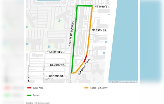 Galt Ocean Drive Reopens After Overnight Maintenance in Fort Lauderdale