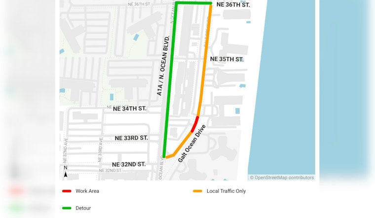 Galt Ocean Drive Reopens After Overnight Maintenance in Fort Lauderdale