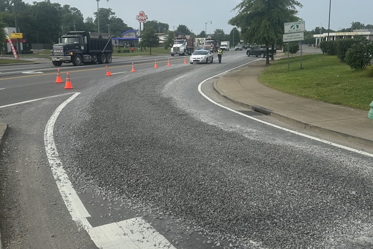 Gravel Spill at Boot Hill Disrupts Morning Commute in Clarksville
