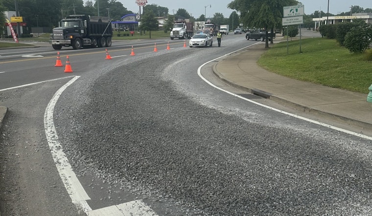 Gravel Spill at Boot Hill Disrupts Morning Commute in Clarksville