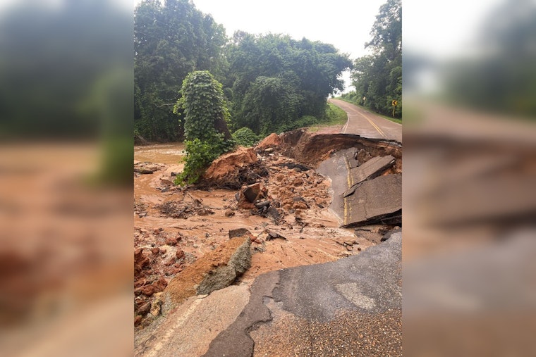 Hardeman County Reels from Storm Aftermath, Roads Washed Away and Blocked by Debris