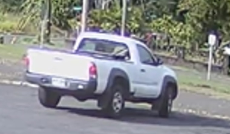 Hawaii County Police Seek Community Help to Locate Suspect's Distinctive Pickup Truck in Pāhoa Investigation