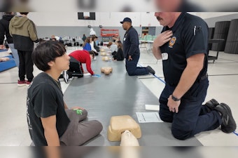Houston High School Students Donate CPR Training Kiosk to Germantown Fire Department