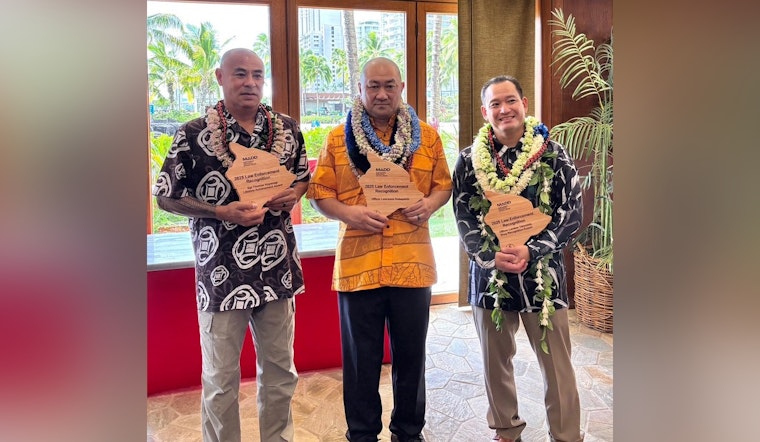 HPD Officers Honored in Honolulu for Efforts Against Impaired Driving by MADD Hawaii and DOT