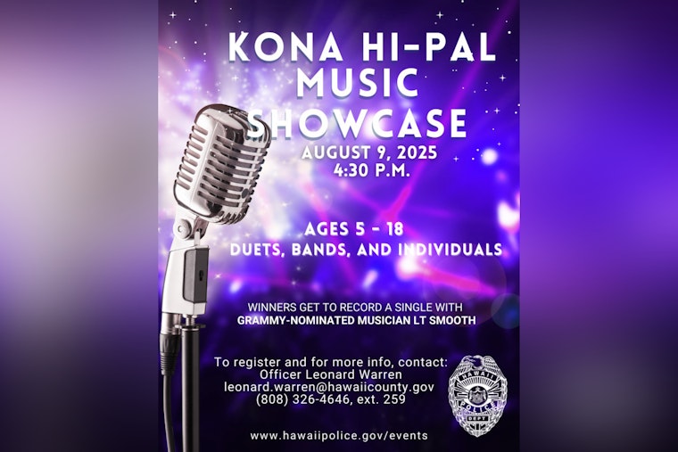 Inaugural Kona HI-PAL Youth Music Showcase to Ignite Local Talent with Grammy-Nominee LT Smooth