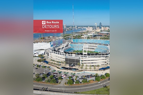 Jacksonville Commuters Alerted to Weekend Detours for Routes 11 and 18 Amid Events