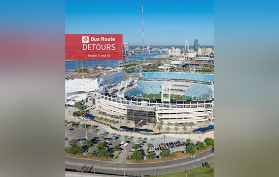 Jacksonville Commuters Alerted to Weekend Detours for Routes 11 and 18 Amid Events