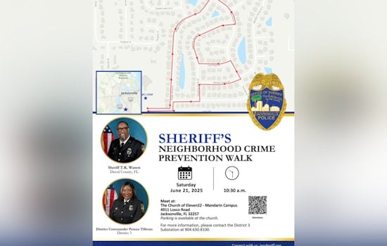 Jacksonville Sheriff's Office to Host Community Walk in Mandarin Station/Losco Area for Enhanced Police-Resident Dialogue