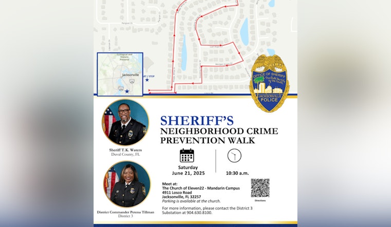 Jacksonville Sheriff's Office to Host Community Walk in Mandarin Station/Losco Area for Enhanced Police-Resident Dialogue