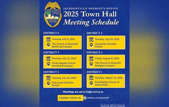 Jacksonville Sheriff's Office to Host Summer Town Halls for Community Engagement