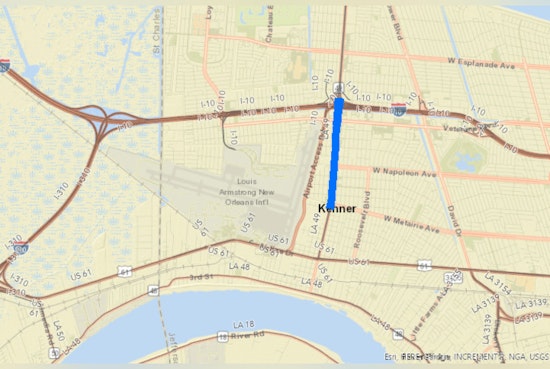 Jefferson Parish Alert, Lane Closures on LA 49 Williams Blvd for Sidewalk and Curb Ramp Repairs