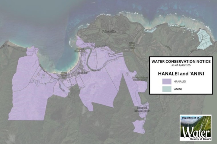 Kauai Residents in Hanalei and ʻAnini Urged to Maintain Water Conservation Efforts to Prevent Outages