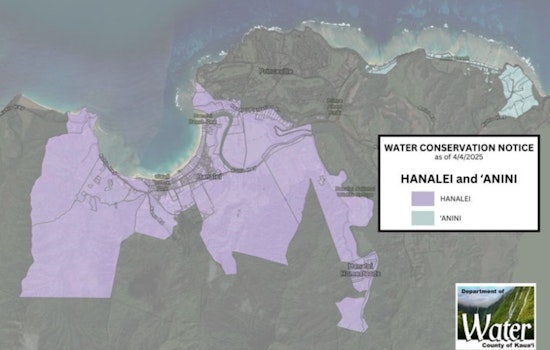 Kauai Residents in Hanalei and ʻAnini Urged to Maintain Water Conservation Efforts to Prevent Outages