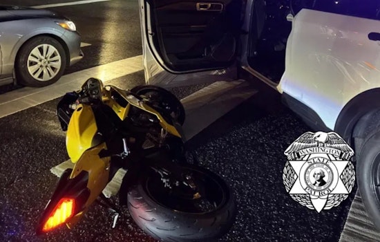 Kent Motorcyclist Arrested After Crashing into WSP Vehicle During High-Speed Chase on SR 167