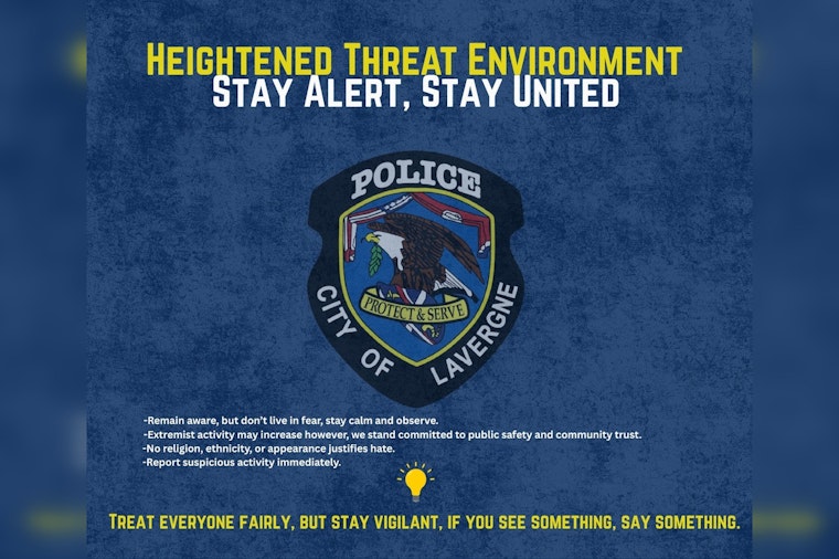 La Vergne Police Department Calls for Vigilance Amid Increased Security Risks Following U.S. Airstrikes on Iran