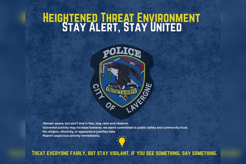 La Vergne Police Department Calls for Vigilance Amid Increased Security Risks Following U.S. Airstrikes on Iran
