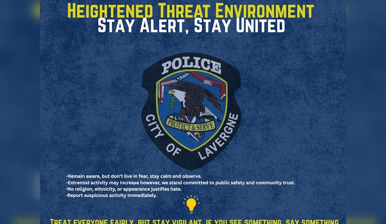 La Vergne Police Department Calls for Vigilance Amid Increased Security Risks Following U.S. Airstrikes on Iran