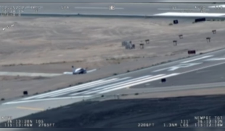 Las Vegas Pilot's Skilled Emergency Landing Safeguards Passengers, Police Chopper Assists Above North Las Vegas Airport