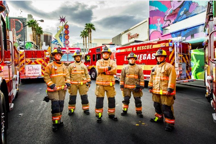 Las Vegas Welcomes New Fire Engine with Traditional Push-In Ceremony at Fire Station 1