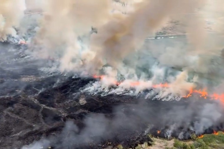 Las Vegas Wetlands Park Blaze Tackled by Firefighters with Aerial Support from LVMPD Air Unit