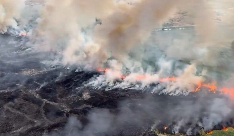 Las Vegas Wetlands Park Blaze Tackled by Firefighters with Aerial Support from LVMPD Air Unit