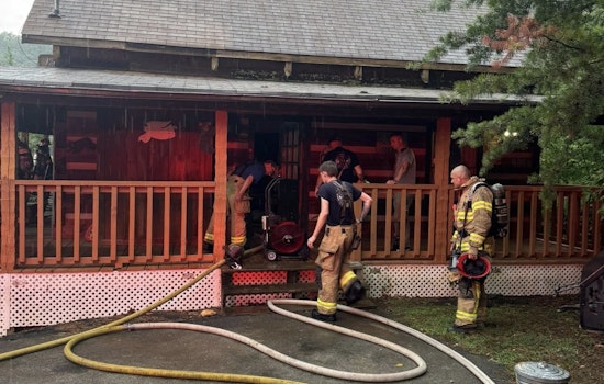 Lightning Strike Sparks Cabin Fire in Walden's Creek, Swift Response by Firefighters Prevents Injuries
