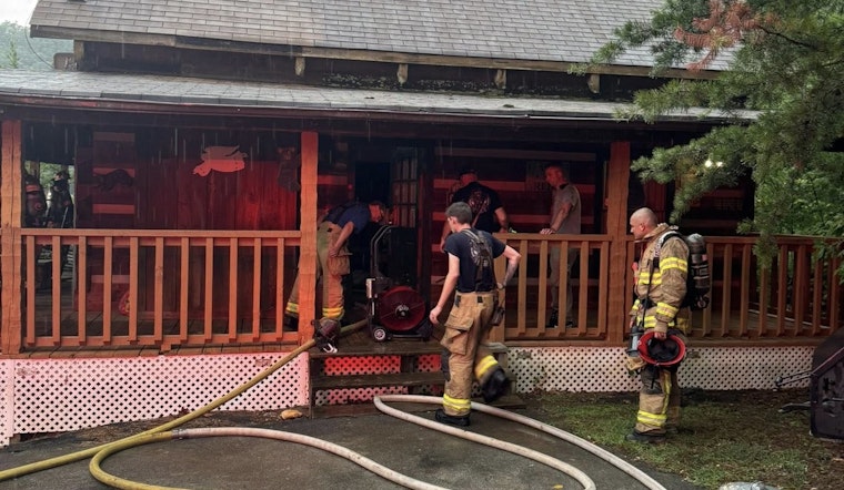 Lightning Strike Sparks Cabin Fire in Walden's Creek, Swift Response by Firefighters Prevents Injuries