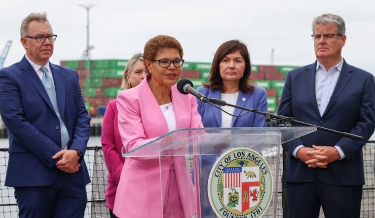 Los Angeles Mayor Karen Bass Vows to Uphold Port Amid Federal Trade Policy Instability