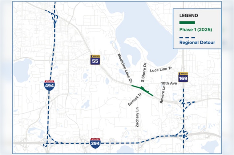 Major Highway 55 Closure in Plymouth: Station 73 TRIP Project Commences