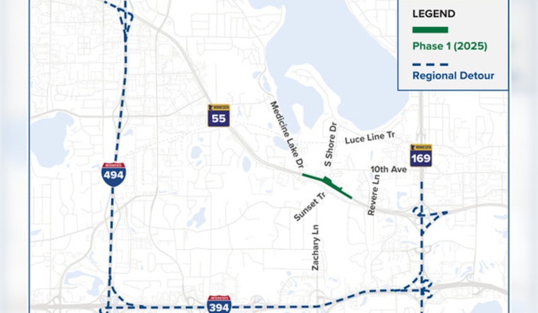 Major Highway 55 Closure in Plymouth: Station 73 TRIP Project Commences